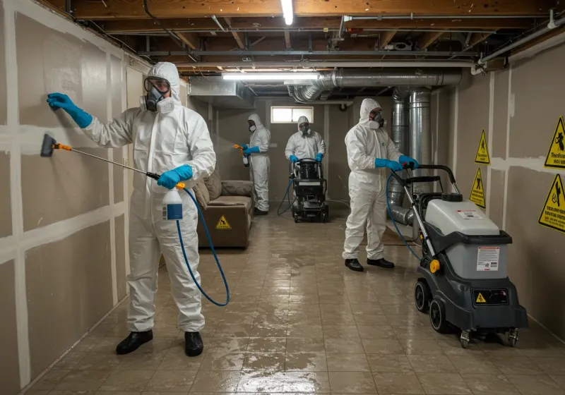 Basement Moisture Removal and Structural Drying process in Crawford County, KS